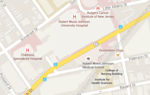 Map of Robert Wood Johnson University Hospital Facility