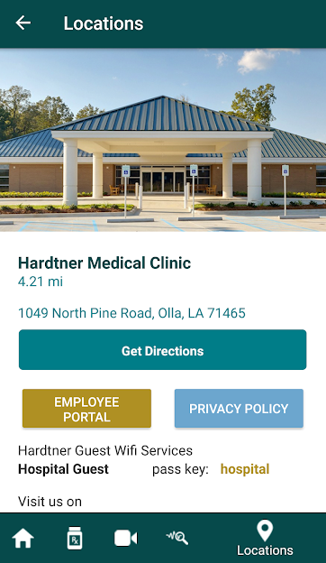 The Hardtner mobile app includes detailed location information with maps and videos about the facilities.