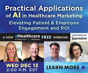 Practical Applications of AI in Healthcare Marketing Graphic